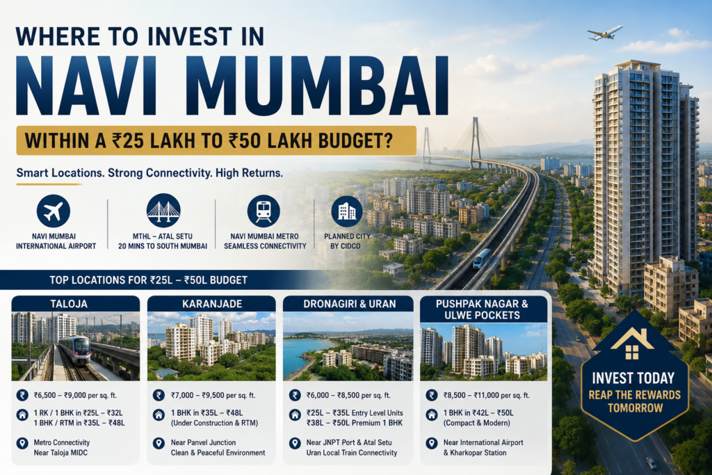Where to Invest in Navi Mumbai Within a ₹25 Lakh to ₹50 Lakh Budget?